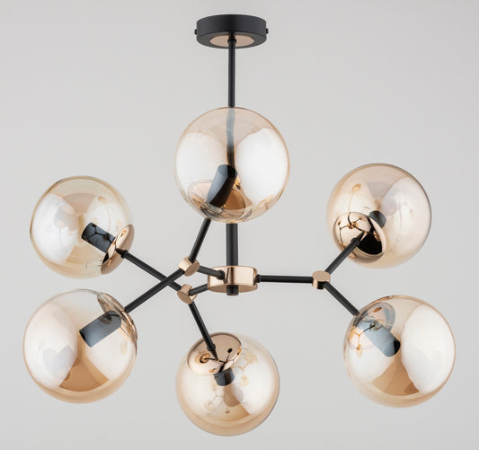 CEILING LAMP ALFA FOTON MI x  Black & Gold 6 x E14