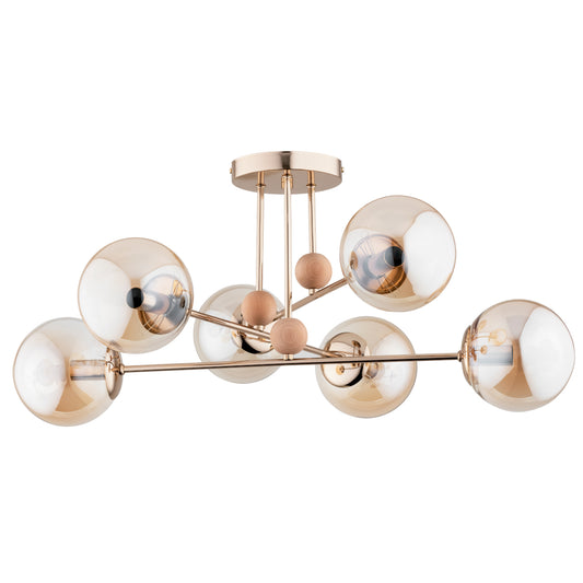 CEILING LAMP ALFA OPTY Gold 6 x E14