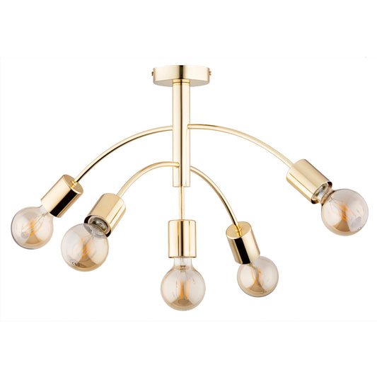 CEILING LAMP ALFA ARINI Gold 5 x E27