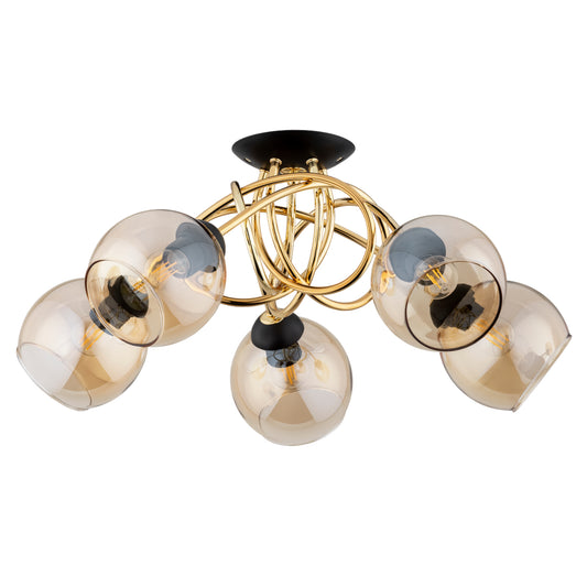 CEILING LAMP ALFA MODENA Gold 5 x E14