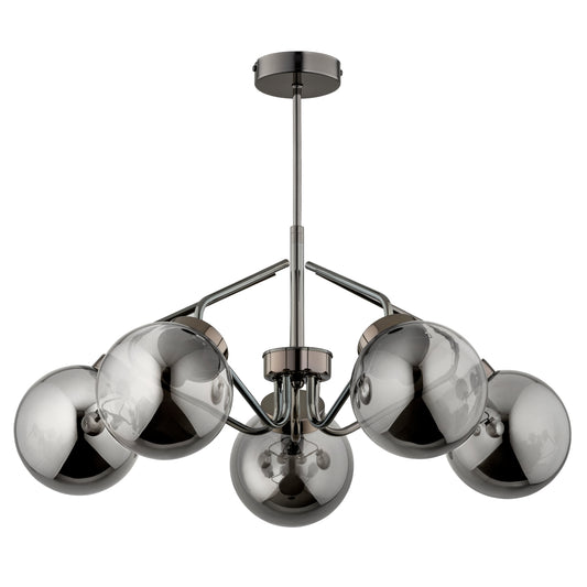 CEILING LAMP ALFA BARSUM Black Chrome 5 x E14