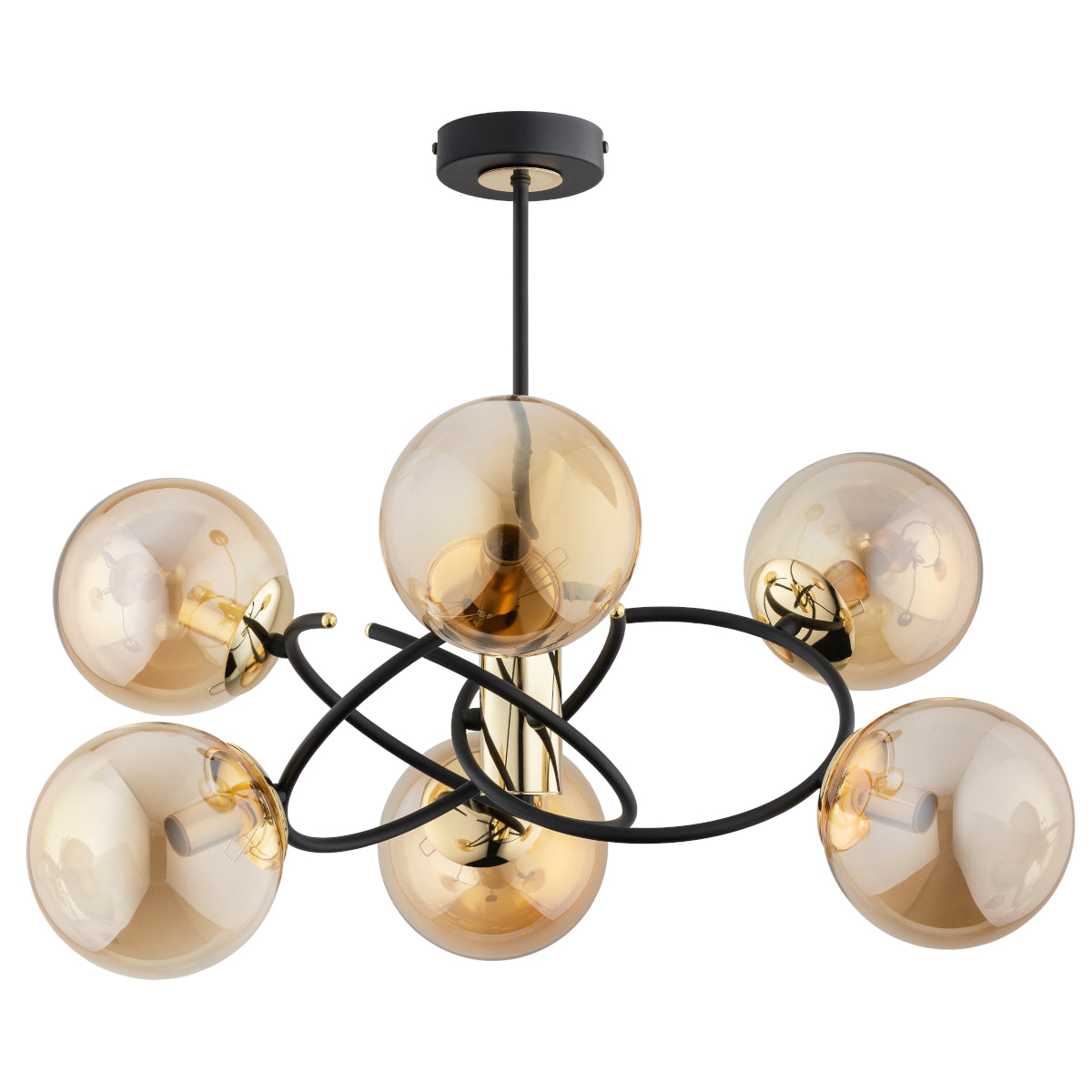 CEILING LAMP ALFA ORBITA MI x Black & Gold 6 x E14