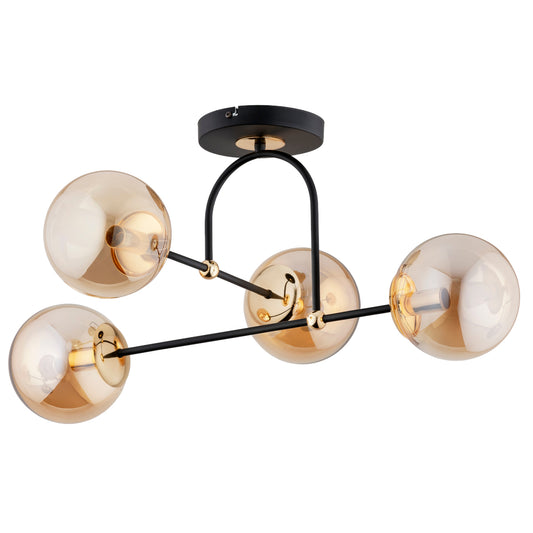CEILING LAMP ALFA ALERSY Black 4 x E14