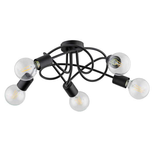 CEILING LAMP ALFA BOSTON Black 5 x E27