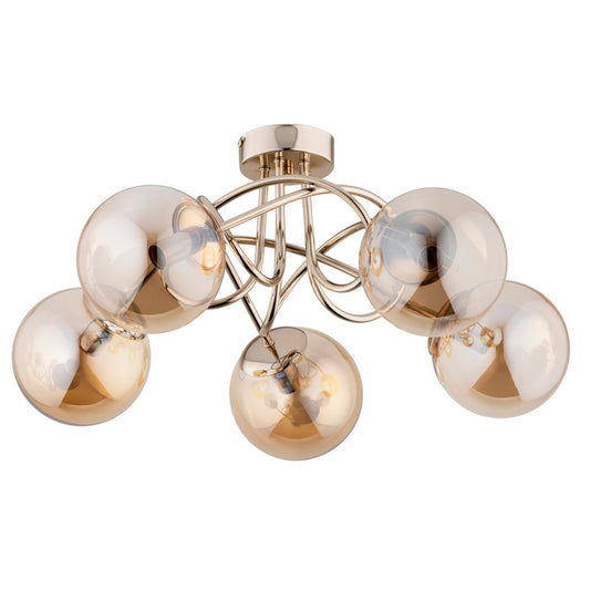 CEILING LAMP ALFA BANKO Gold 5 x E14