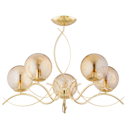 CEILING LAMP ALFA ELITA Gold 5 x E14