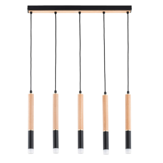 PENDANT LAMP ALFA RODEO  Wooden 5 x G9