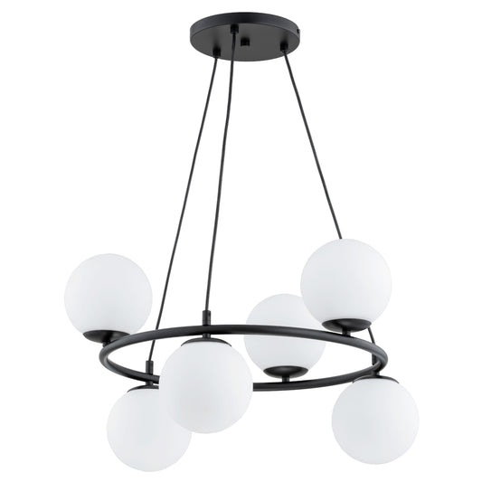 PENDANT LAMP ALFA RINGO R6 Black & White 6 x E14