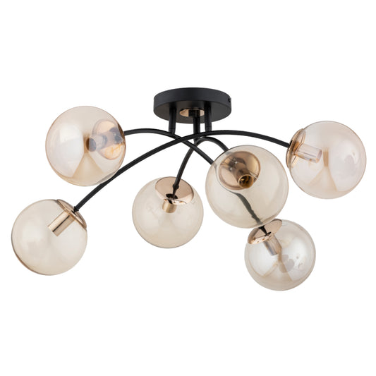 CEILING LAMP ALFA BLASKO Black & Gold 6 x E14
