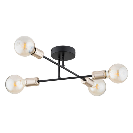CEILING LAMP ALFA ESTENA Black & Gold 4 x E27
