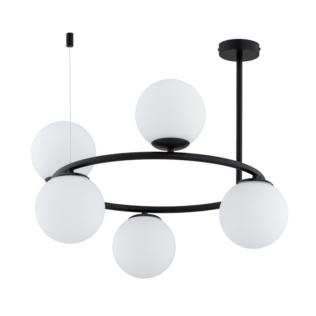 CEILING LAMP ALFA RINGO A-5 Black & White 5 x E14