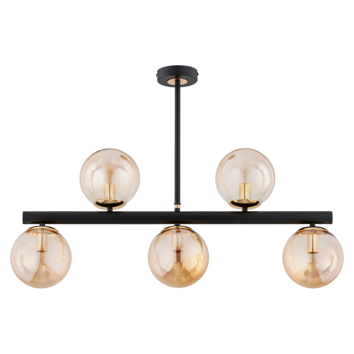 CEILING LAMP ALFA TUKANE BIS Black & Gold 5 x E14