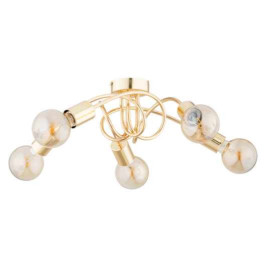 CEILING LAMP ALFA FARTA Gold 5 x E27