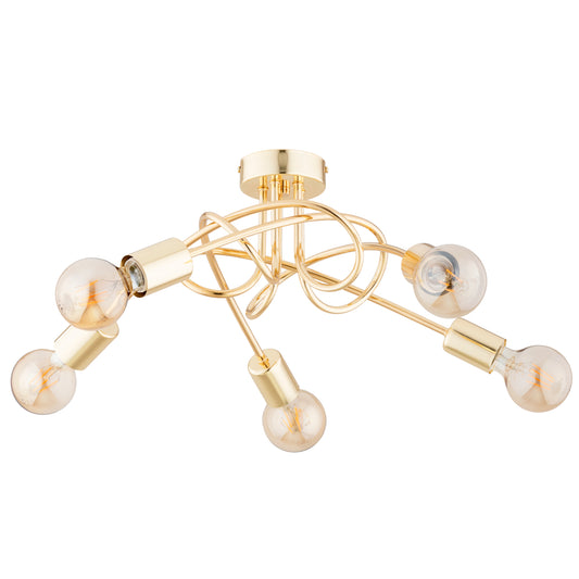 CEILING LAMP ALFA DRAGO Gold 5 x E27
