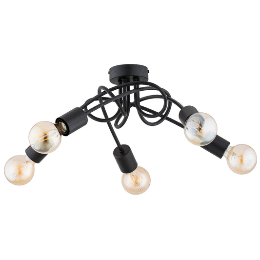 CEILING LAMP ALFA DISEL Black 5 x E27