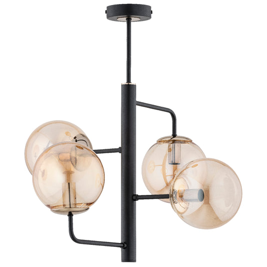 CEILING LAMP ALFA LAMUR Black & Gold 4 x E14
