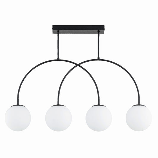 CEILING LAMP ALFA DILAR Black & White 4 x E14