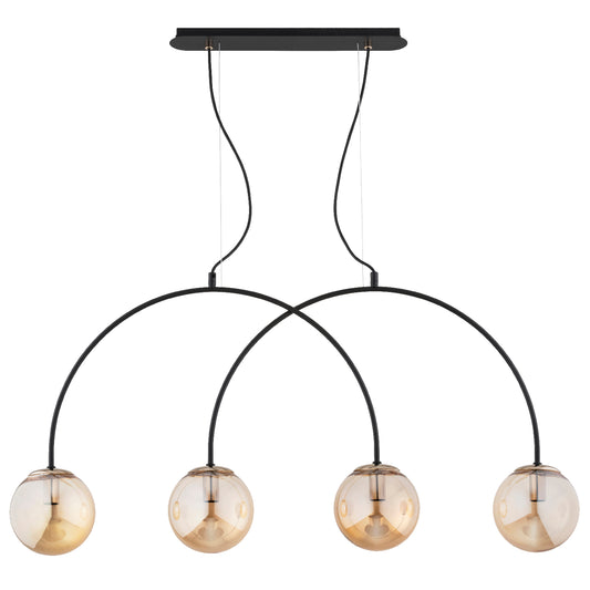 CEILING LAMP ALFA BENDO KORD Black & Gold 4 x E14