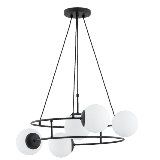 PENDANT LAMP ALFA URANIA Black & White 5 x E14
