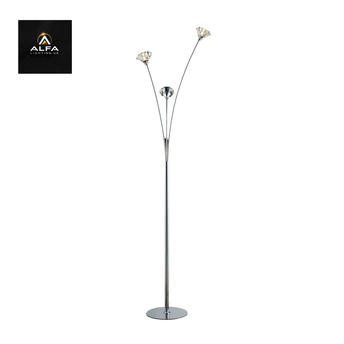 Bravo Lighting | BL12819 | RADLEY | 3 Light Floor Lamp | Polished Chrome - CLEARANCE