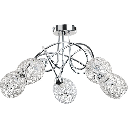 CEILING LAMP ALFA VERA Chrome 5 x E14