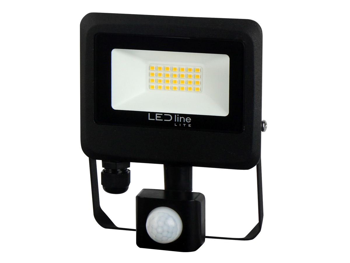 20W LED Flood Light | PIR Sensor | 2000lm | 4000K | IP65