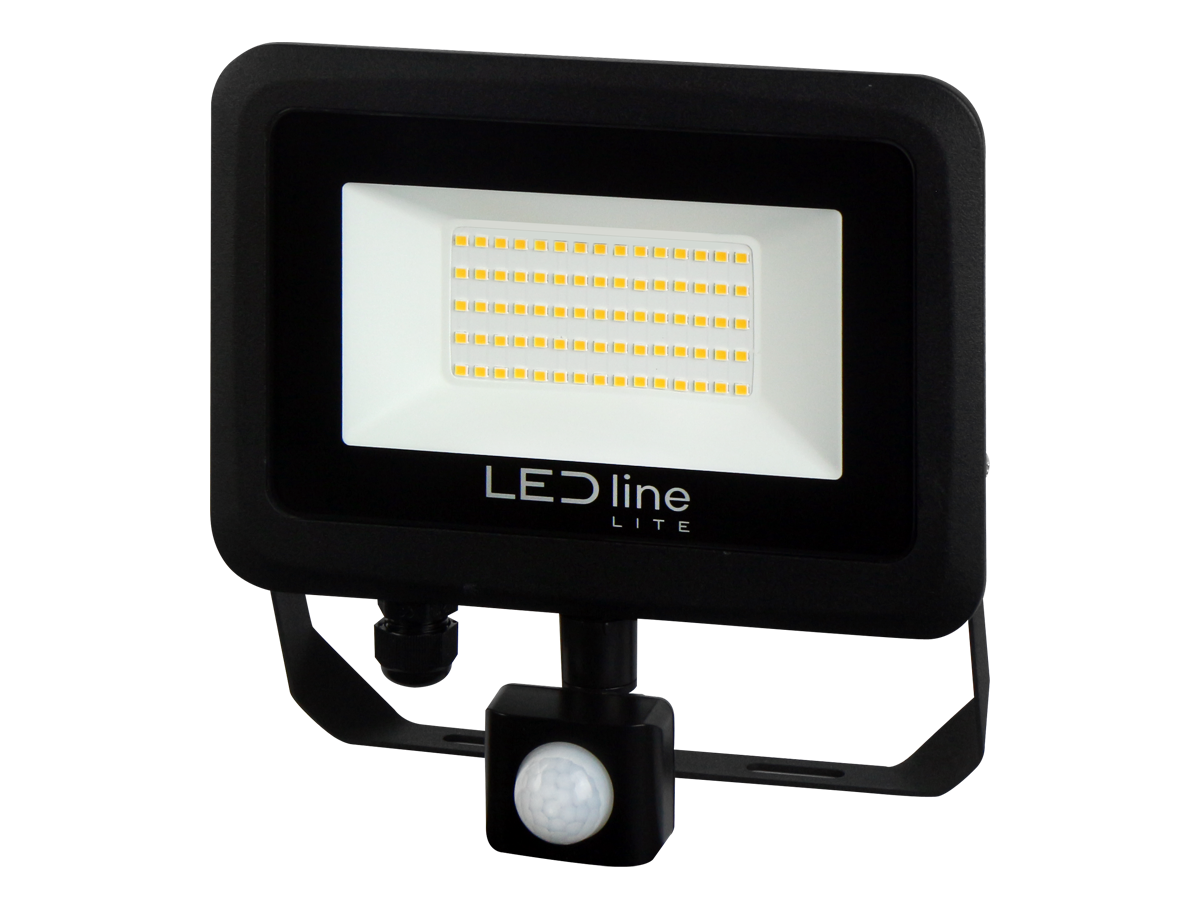 50W LED Flood Light | PIR Sensor | 5000lm | 4000K | IP65