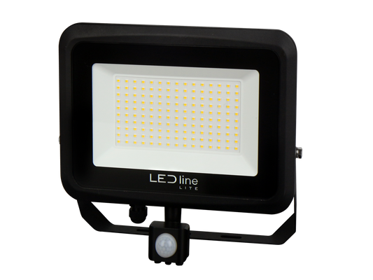 100W LED Flood Light | PIR Sensor | 10000lm | 4000K | IP65