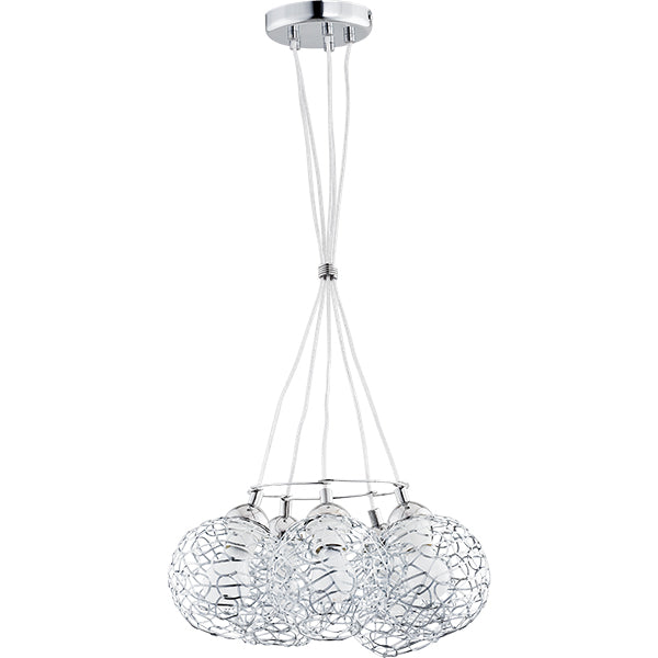 PENDANT LAMP ALFA AMASO Chrome 5 x E27