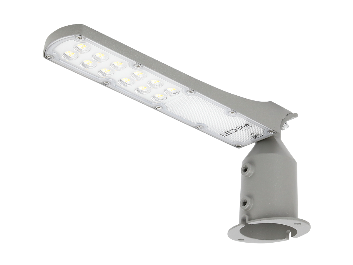30W LED Street Light with Twilight Sensor/Photocell | 3000lm | 4000K | Grey