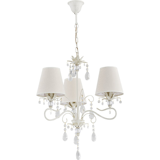 CHANDELIER ALFA LUKRECJA White 3 x E14