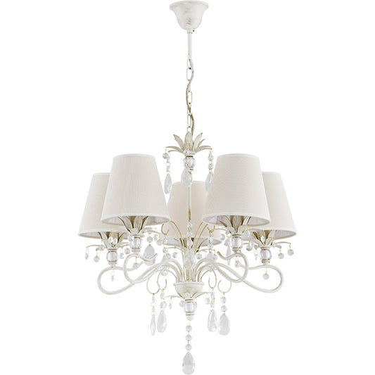 CHANDELIER ALFA LUKRECJA White 5 x E14