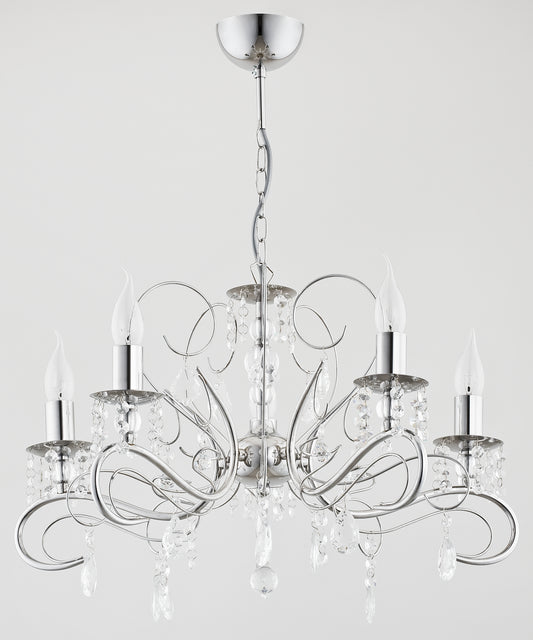 CHANDELIER ALFA ASTOR Chrome 5 x E14