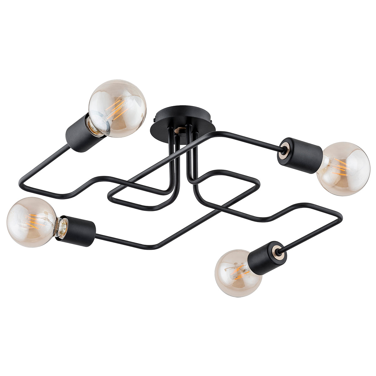 CEILING LAMP ALFA HOOK Black 4 x E27