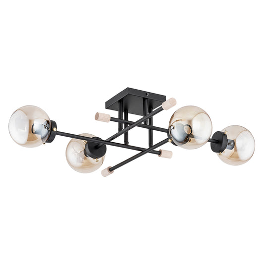 CEILING LAMP ALFA TRANSFER Black 4 x E14