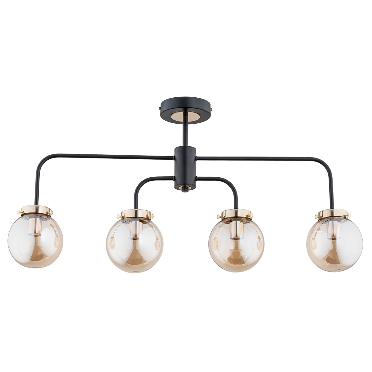 CEILING LAMP ALFA LINIO Black 4 x E14