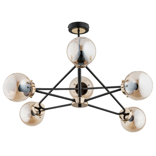 CEILING LAMP ALFA SAGITO BRASS 6 x E14