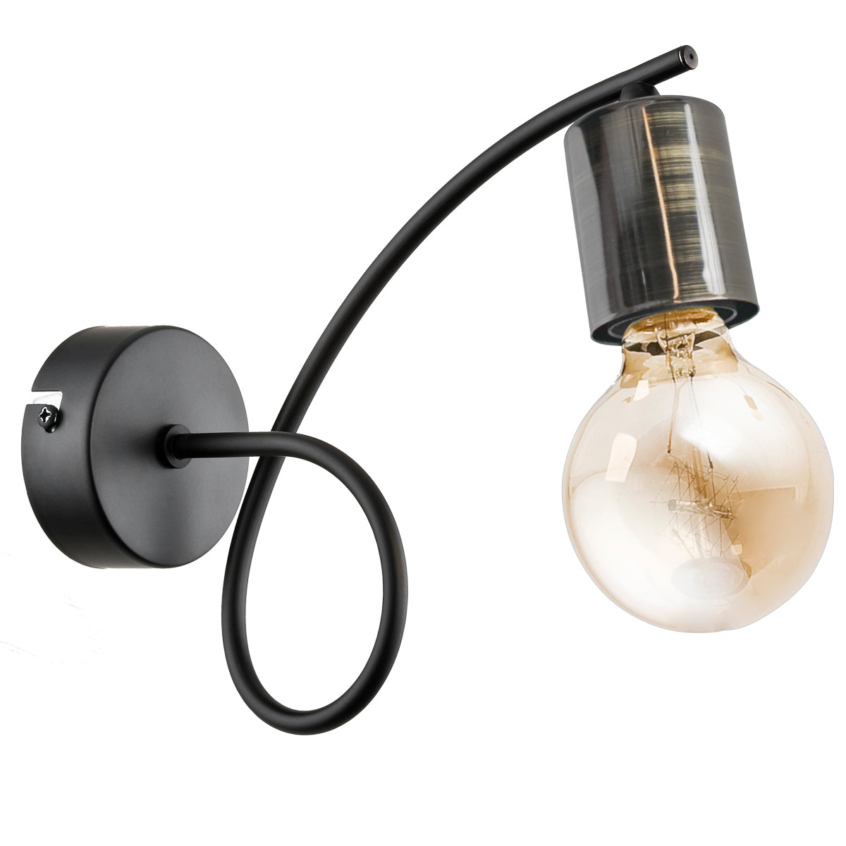 WALL LAMP ALFA TANGO 58 NEW Black 1 x E27