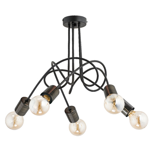 CEILING LAMP ALFA TANGO 58 NEW Black 5 x E27