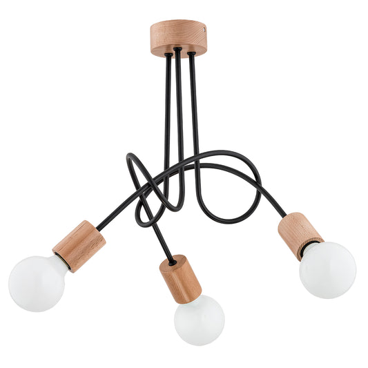 CEILING LAMP ALFA TANGO  Wooden 3 x E27