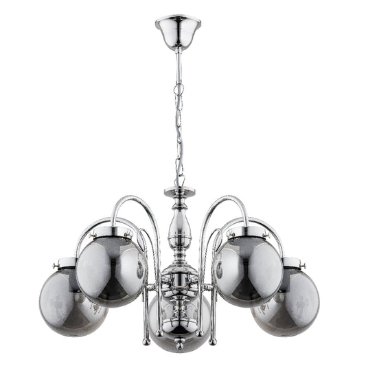 CHANDELIER ALFA HERO Chrome 5 x E14