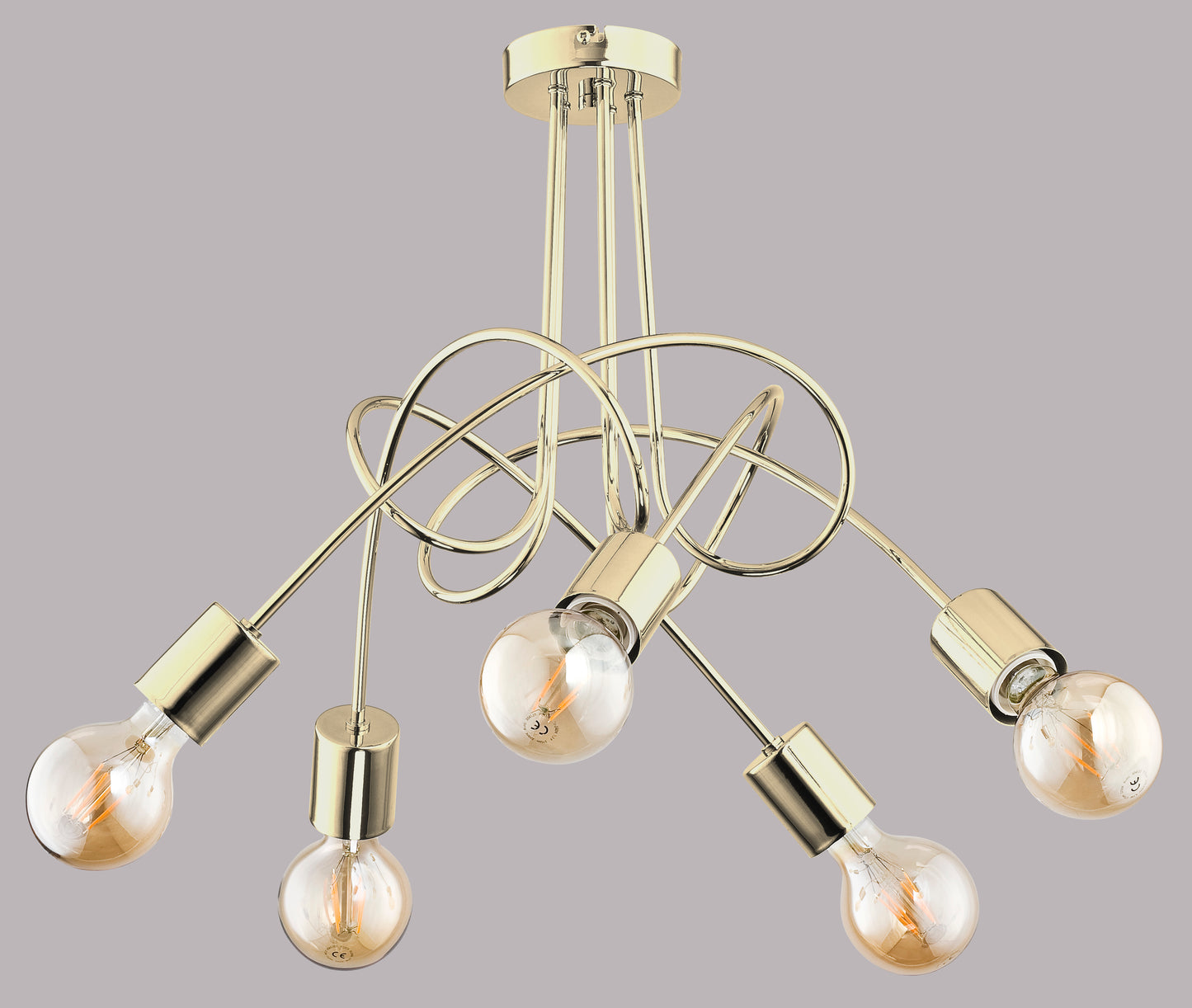 CEILING LAMP ALFA TANGO Gold 5 x E27