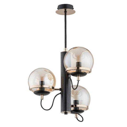 CEILING LAMP ALFA LUMINA Black & Gold 3 x E14