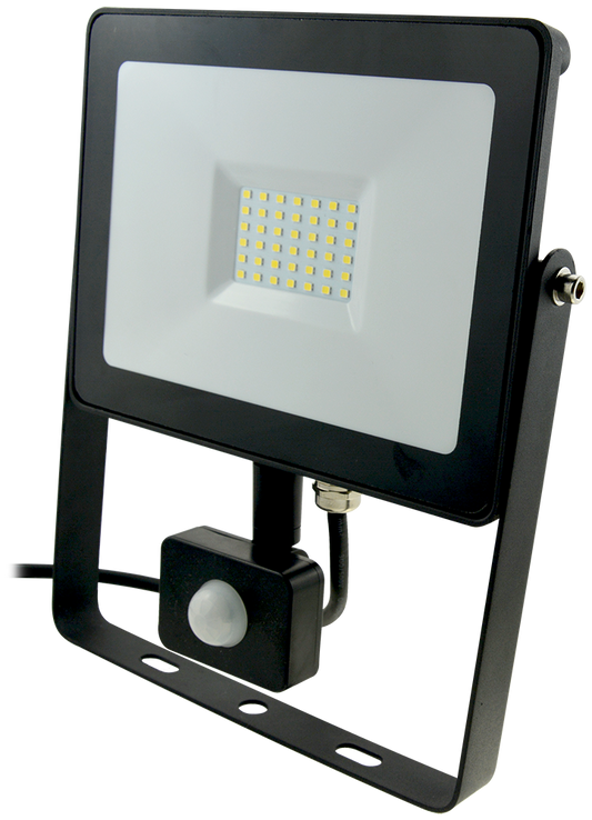 30W Slimline LED Flood Light | PIR Sensor | 2700lm | 6000K | IP65 - CLEARANCE