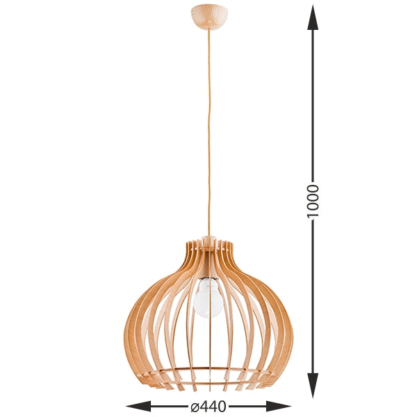 PENDANT LAMP ALFA LAVAYA  Wooden 1 x E27