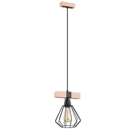 PENDANT LAMP ALFA FIBIA  Wooden 1 x E27