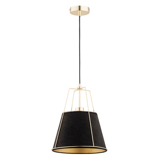 PENDANT LAMP ALFA BOMI Black & Gold 1 x E27