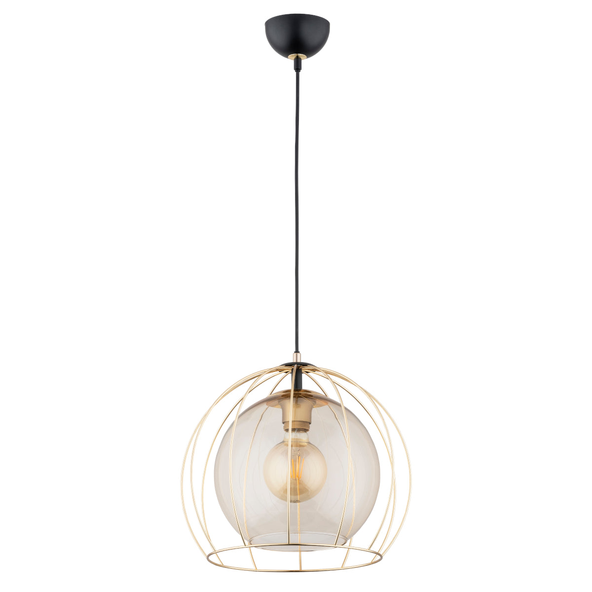 PENDANT LAMP ALFA AVANGO Black & Gold 1 x E27