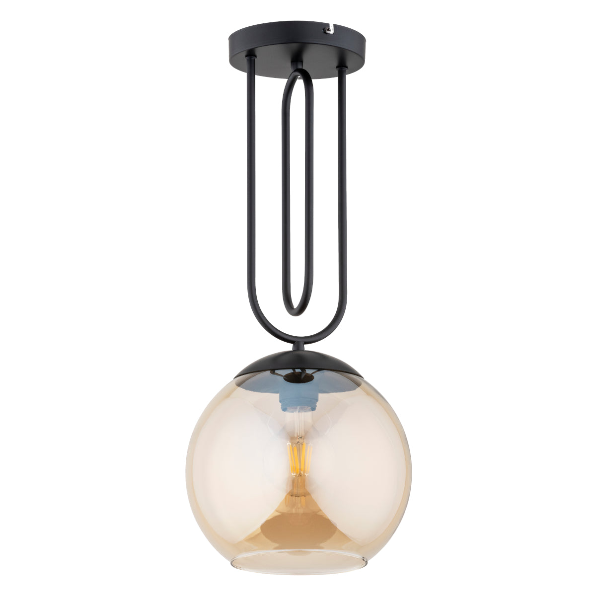 CEILING LAMP ALFA RITA Black & AMBER 1 x E27