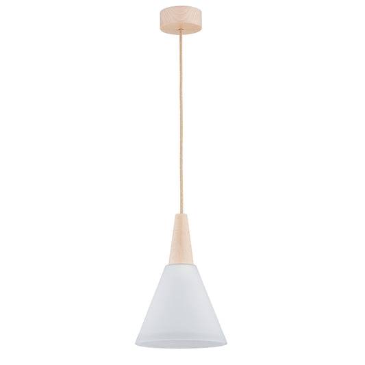 PENDANT LAMP ALFA BEVEL  Wooden 1 x E27